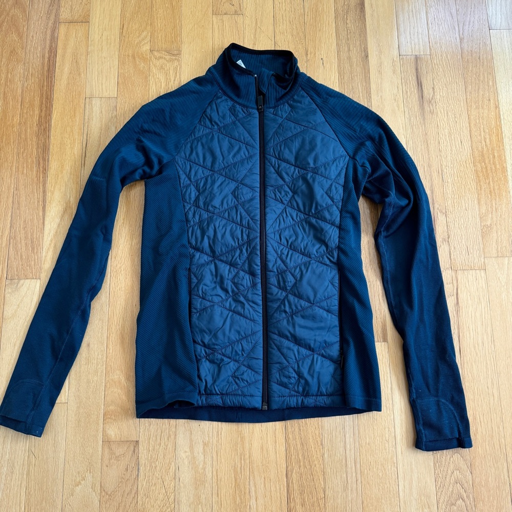 Athleta Dark Teal Blue Zip Jacket Small